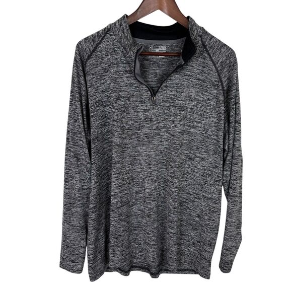 Under Armour Heather Black Gray Loose Pullover Top Men’s XL - Picture 1 of 6